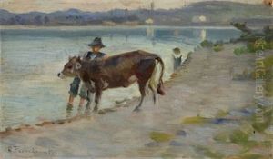 Scene Del Lago Di Garda by Ruggero Focardi