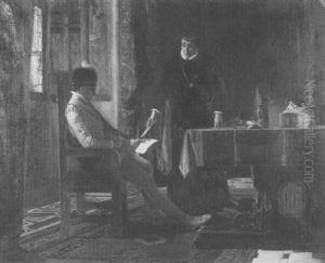 Catherine De Medici With Her Son Charles Ii Signing Decree For The St. Bartholomew's Day Massacre by Alessandro Focosi