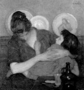 Mutter Und Kind, Schlafend by Mario Moretti Foggia