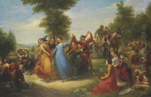 Festa Sulle Colline Di Firenze by Ferdinand Folchi