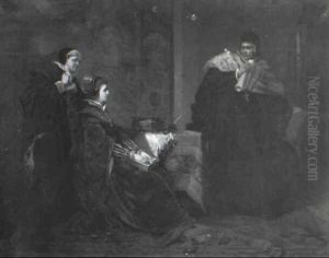 Scene From Sir Walter Scott's History Of Scotland by George Frederick Folingsby