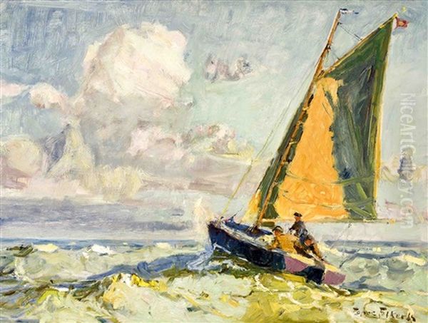 Das Blaue Boot Auf Dem Wattenmeer - view 1