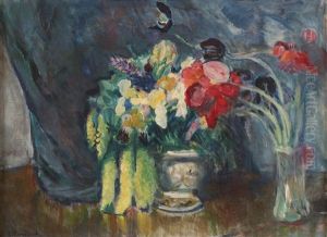 Stilleben Med Blomster by Bernhard Folkestad