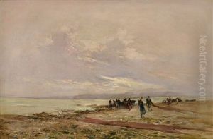 Figure Sulla Spiaggia by Carlo Follini