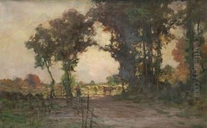 Tramonto Nel Ritorno Dal Pascolo by Carlo Follini