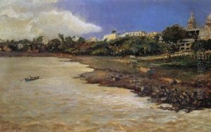 Italiensche Kustenlandschaft by Carlo Follini