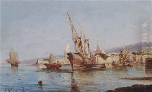 Boats In Dubrovnik Harbour - view 1