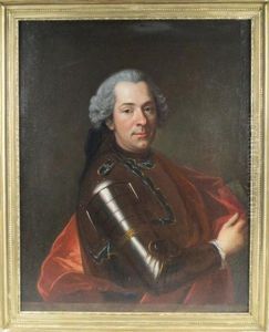 Portrait De Monsieur Henry Francois Gerbold, Marquis De Sailly by Louis De Fontaine