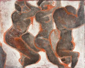 Drei Weibliche Akte by Victor Fontaine
