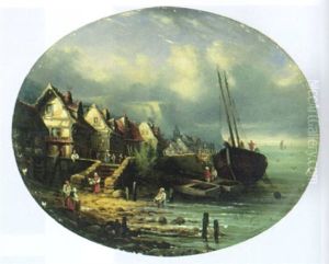 Bretonisches Kustendorf by Andre des Fontaines