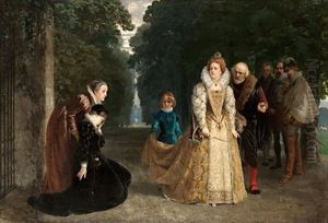 Drottning Elisabeth Och Maria Stuart by Ernesto Fontana