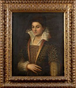 Portrait De Dame Au Collier De Perle