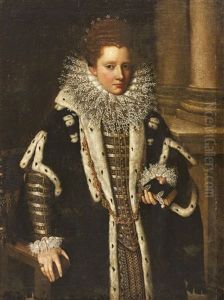 Portrait Of Costanza Sforza Of Santa Fiora (1550-1617) by Lavinia Fontana