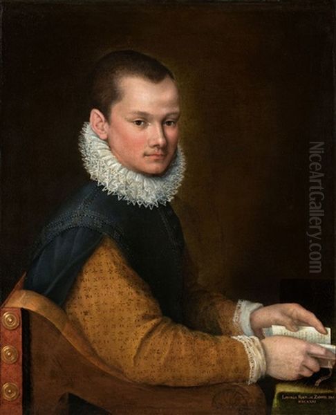 Portrait Of A Young Man At His Table - view 1