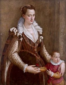 Bildnis Von Eleonora De Medici, Herzogin Von Mantua, Mit Ihrem Erstgeborenen Sohn Francesco Iv