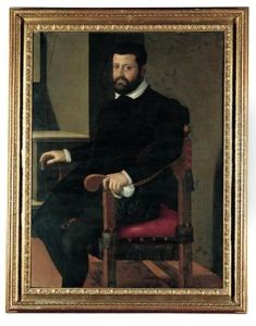 Portrait Of A Gentleman Seated By An Open Window
