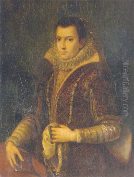 Portrait Of A Lady By A Table - view 1