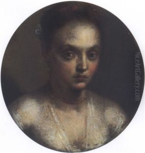 Portrait Of A Young Woman In A White Shift