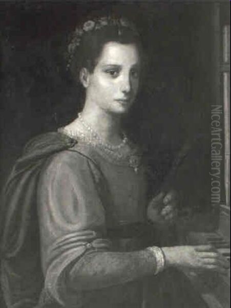 Portrait Of A Lady As St. Cecilia - view 1