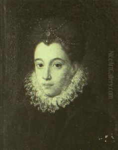 Portrait Of A Lady Wearing A Pearl Headdress