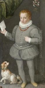 Bildnis Eines Aristokratischen Knabens Mit Seinem Hund Bildnis Eines Aristokratischen Knabens Mit Seinem Hund