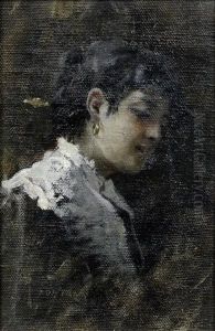 Portrait Of A Young Woman by Roberto Fontana