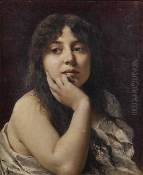 Portrait De Femme Pensive - view 1