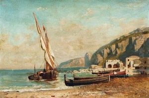 Porto Di Capri by Antonio Fontanesi