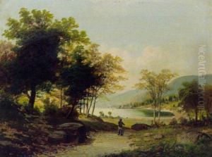 Wanderer An Einem Bergsee