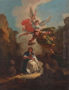 Mose E Aronne Celebrano La Pasqua Daniele Nella Fossa Dei Leoni by Francesco Salvator Fontebasso