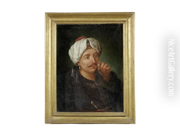 Portrait Of A Gentleman, Bust-length, In Turkish Costume - view 1