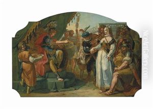 The Continence Of Scipio by Francesco Salvator Fontebasso