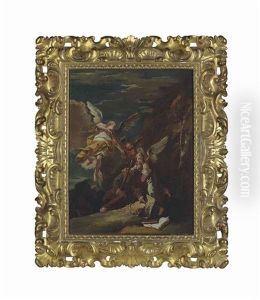 Saint Francis In Ecstasy With Attendant Angels by Francesco Salvator Fontebasso