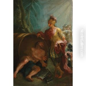 Alexander And Diogenes by Francesco Salvator Fontebasso