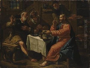 Cena In Emmaus by Francesco Salvator Fontebasso