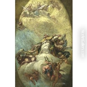 Apotheosis Of A Bishop by Francesco Salvator Fontebasso