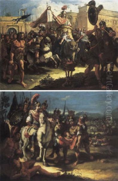 Porus Brought Wounded Before Alexander - view 1