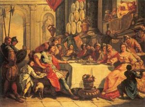 Antonio Al Banchetto Di Cleopatra by Francesco Salvator Fontebasso