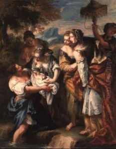 The Finding Of Moses by Francesco Salvator Fontebasso