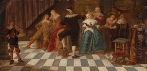 Frohliche Gesellschaft by Adriaen Lucasz Fonteyn