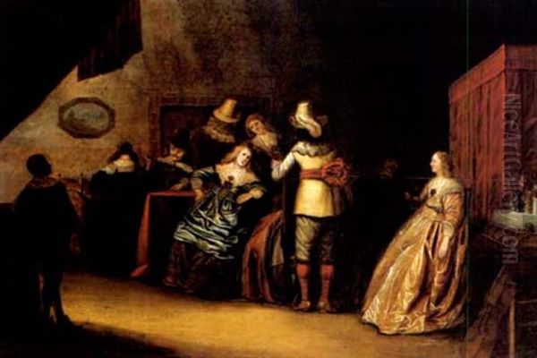 Elegante Gesellschaft In Interieur - view 1