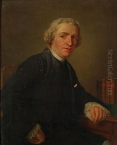Portrait D'homme Accoude Sur Une Table by Etienne Aubry