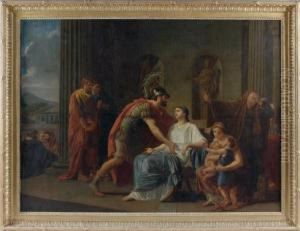 Les Adieux De Coriolan A Sa Femme Charles Rollin by Etienne Aubry