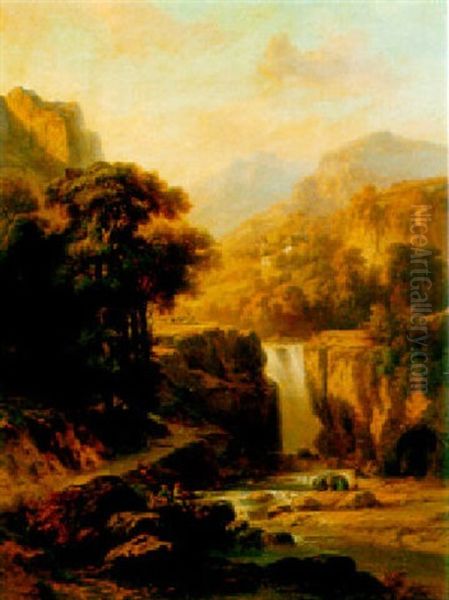 Hameau De Montagne, Cascades, Bergers Et Pecheurs - view 1