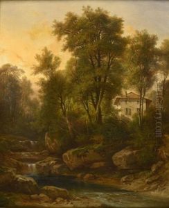 Maison Pres Du Cours D'eau by Nicolas-Victor Fonville
