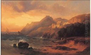 Village Fortifie Sur Un Rivage Mediterraneen