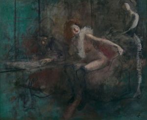 Les Ballerines Se Preparant by Jean-Louis Forain