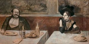 Au Cafe Riche by Jean-Louis Forain