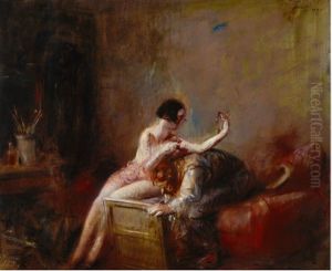 Artist And Model by Jean-Louis Forain