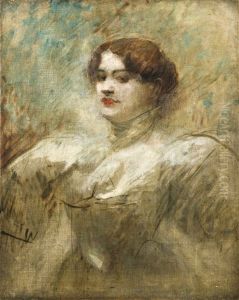Portrait Presume De Mademoiselle Lender by Jean-Louis Forain